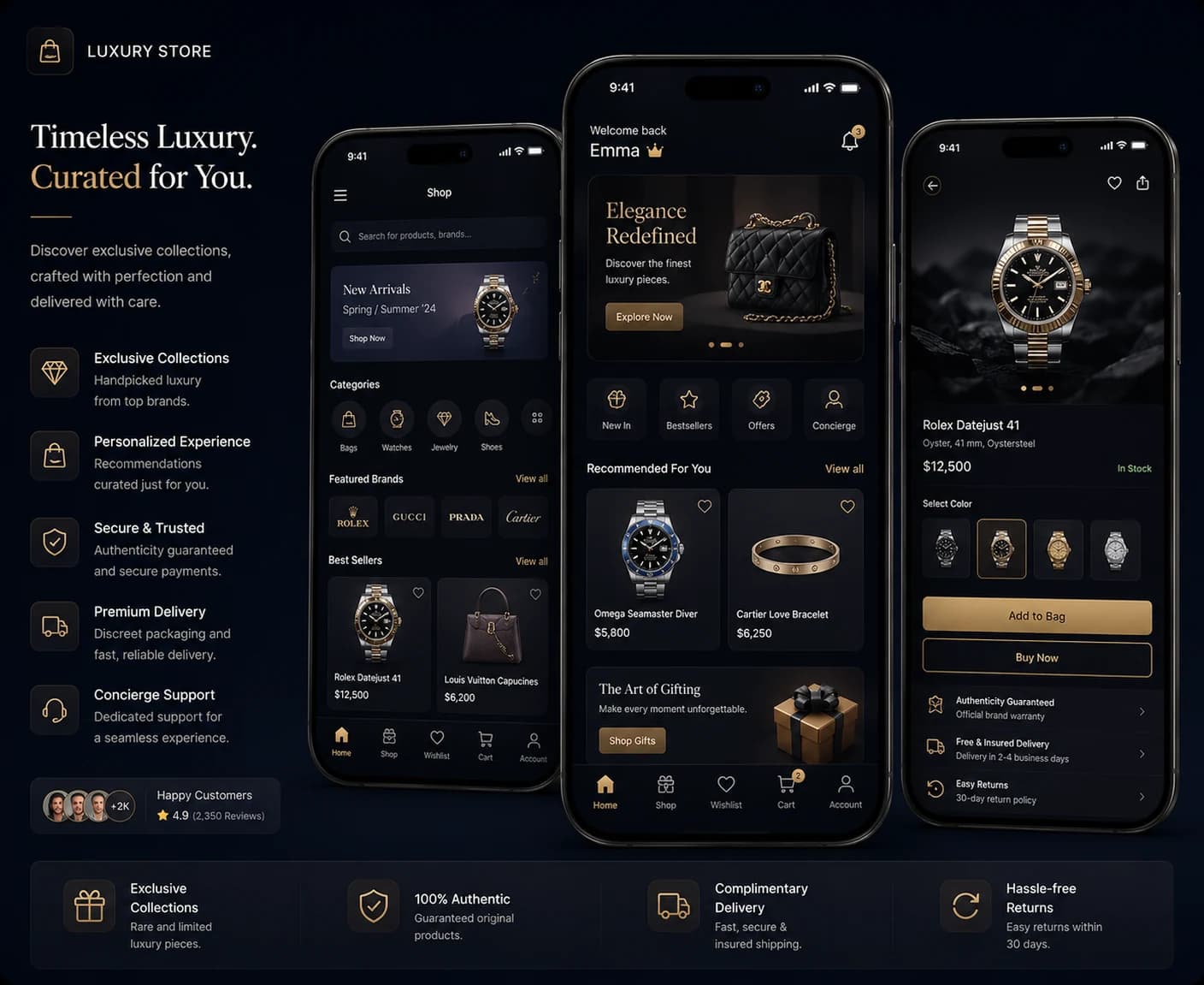 E-commerce Development - Luxury product store